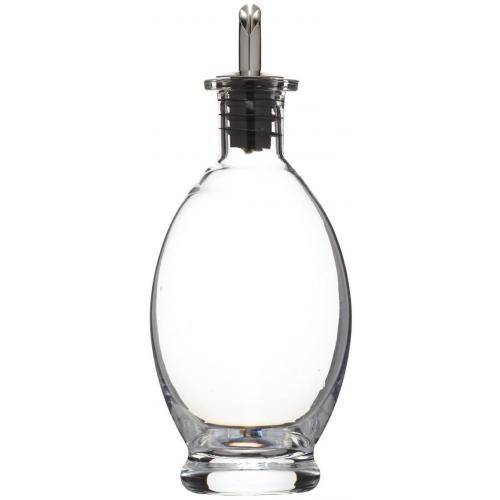 Oil or Vinegar Bottle - Bellied - Italian Glass - Pourer Top - 40cl (14oz)