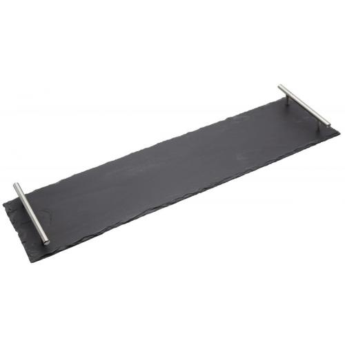 Platter - Rectangular - with Handles - Natural &#39;Chipped&#39; Edge - Slate - 60cm (23.5&quot;)