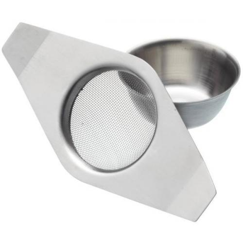 Tea Strainer - Double Handled with Drip Bowl - Le &#39;Xpress