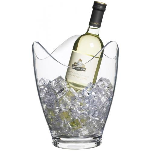 Wine & Champagne Bucket - 1 Bottle - Acrylic - Clear - 20cm (7.9&quot;)