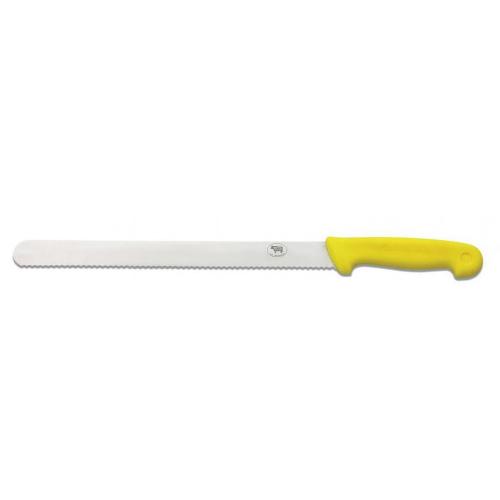 Slicing Knife - Serrated - Yellow - 25cm (10&quot;)