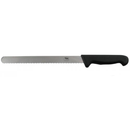Slicing Knife - Serrated - Black - 30cm (12&quot;)
