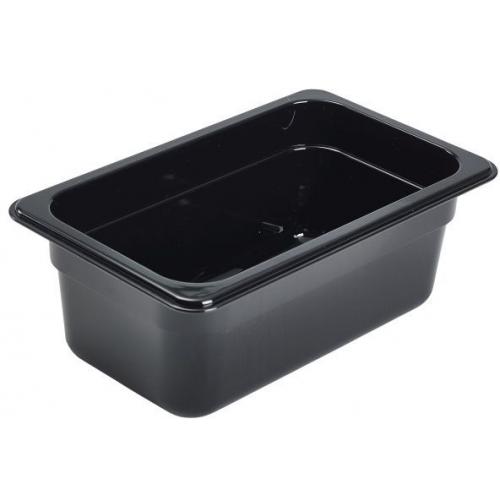 Gastronorm - Polycarbonate - Black - 1/4GN - 10cm (4&quot;) Deep