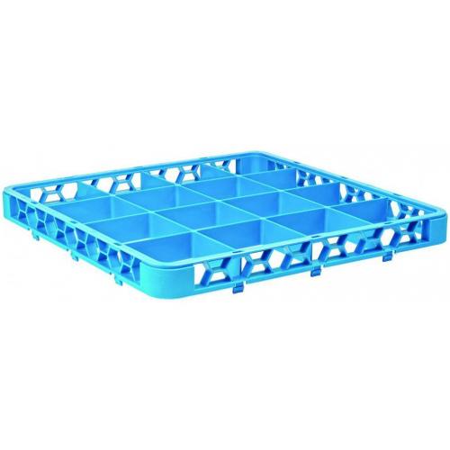 Glass Rack Extender - Polypropylene - 16 Compartment - Blue