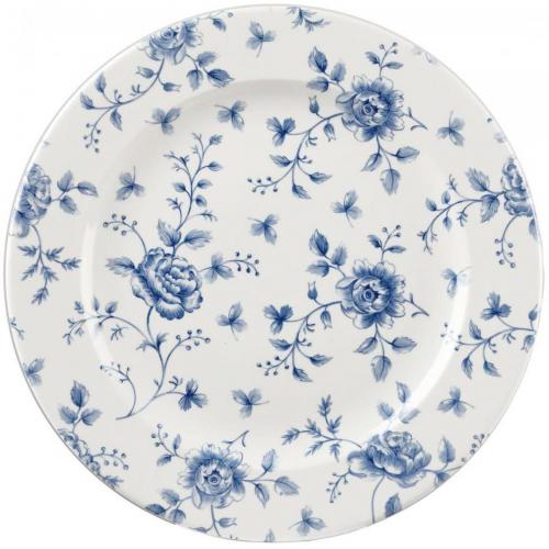 Wide Rim Plate - Churchill&#39;s - Vintage Prints - Rose Chintz - Prague - 30.5cm (12&quot;)