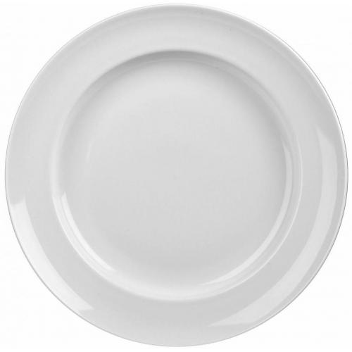 Wide Rim Plate - Footed - Churchill&#39;s - Art de Cuisine - Future Care - 26cm (10.25&quot;)