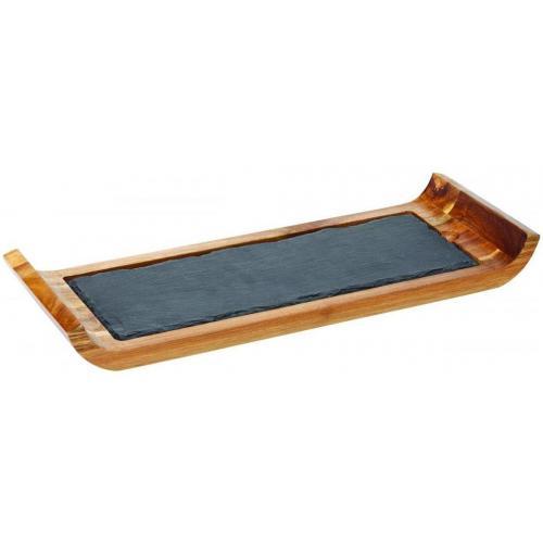 Reversible Serving Board - Multiple Indents - Acacia Wood