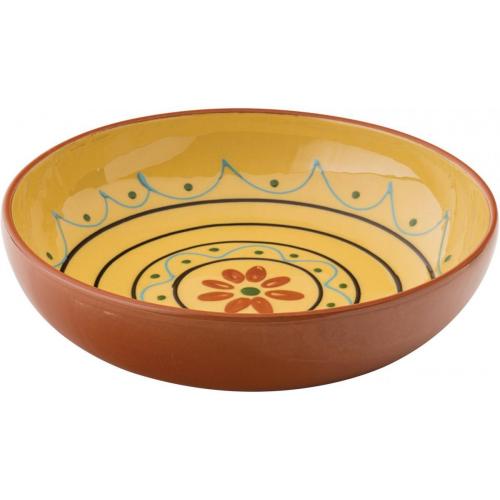 Round Bowl - Terracotta - Fiesta - Yellow 22cm (8.5&quot;) - 125cl (44oz)