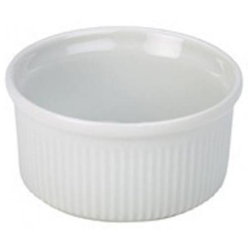 Ramekin - Ribbed - Porcelain - White - 20cl (7oz)