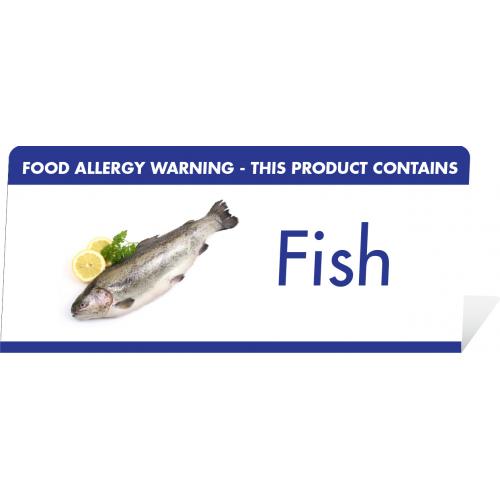 Fish Allergy Warning - Table Sign
