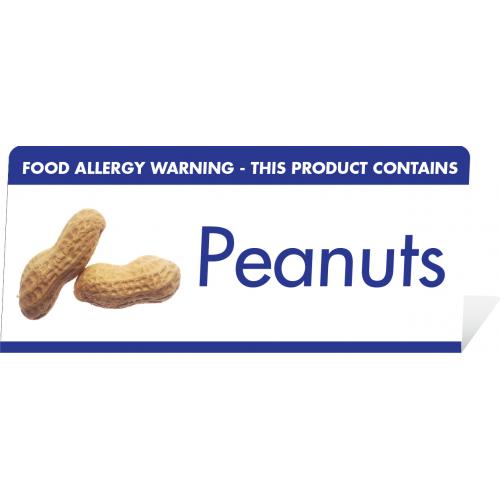 Peanuts Allergy Warning - Table Sign