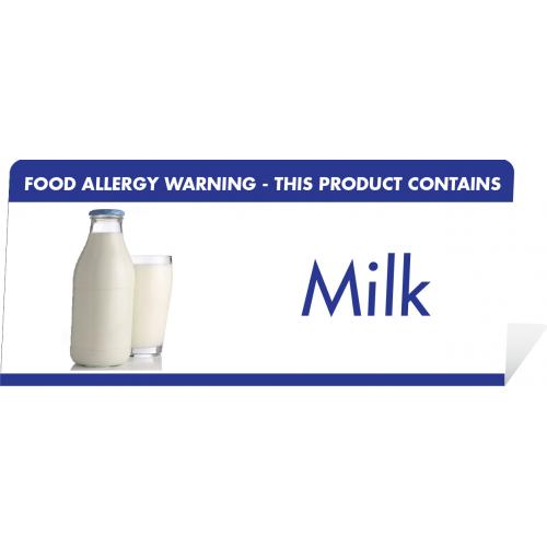 Milk Allergy Warning - Table Sign
