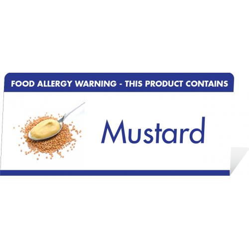 Mustard Allergy Warning - Table Sign