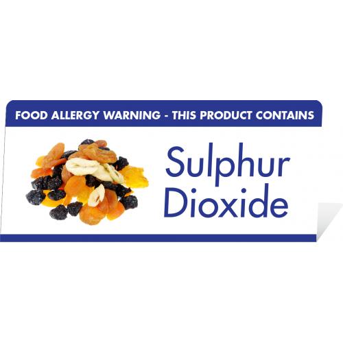 Sulphur Dioxide Allergy Warning - Table Sign