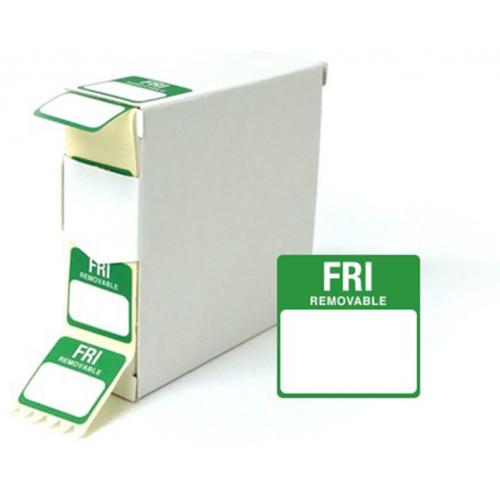Day Label - Removable - Square - Friday - 25mm (1&quot;)