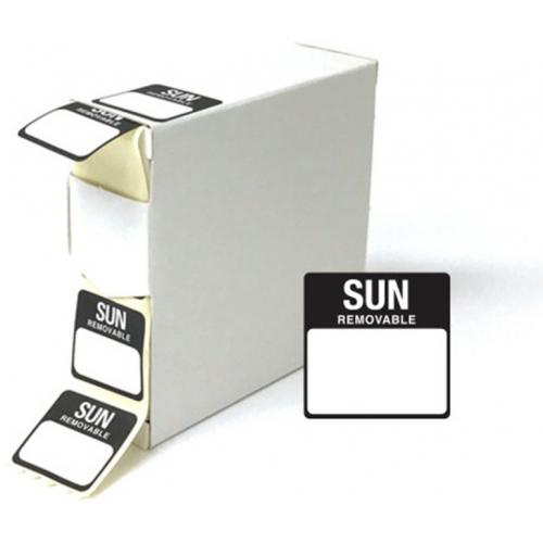 Day Label - Removable - Square - Sunday - 25mm (1&quot;)