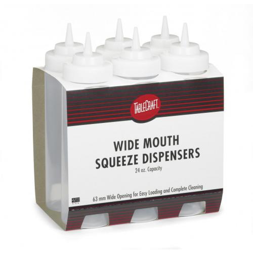 Squeeze Bottle - Wide Mouth - Clear - 71cl (24oz) - 63mm dia
