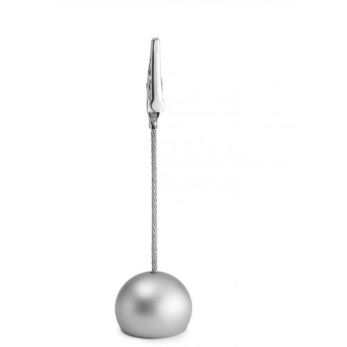 Table Number Stand -  Plastic Ball & Clip - Silver - 10cm (4&quot;)