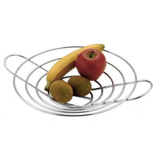 Fruit Basket - Round - Chrome Wire - 30.5cm (12&quot;)