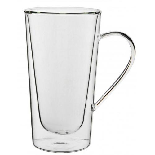 Latte Glass - Double Walled - Tall - Handled 34cl (12oz)