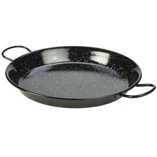 Paella Pan with Handles - Enamel - Black Speckled - 30x4cm (11.8x1.6&quot;)