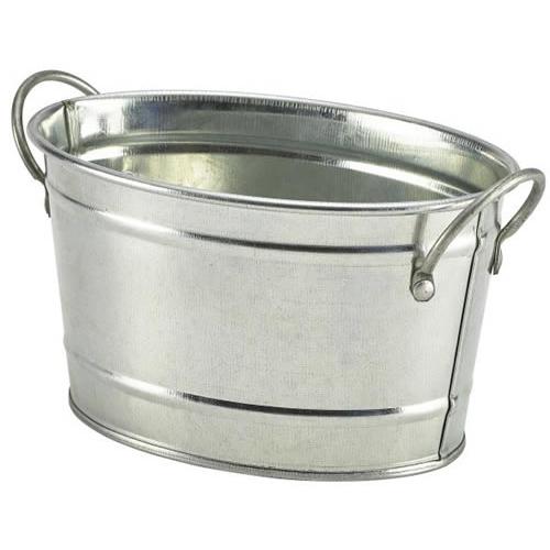 Serving Bucket - Oval - Galvanised Steel - 85cl (30oz)