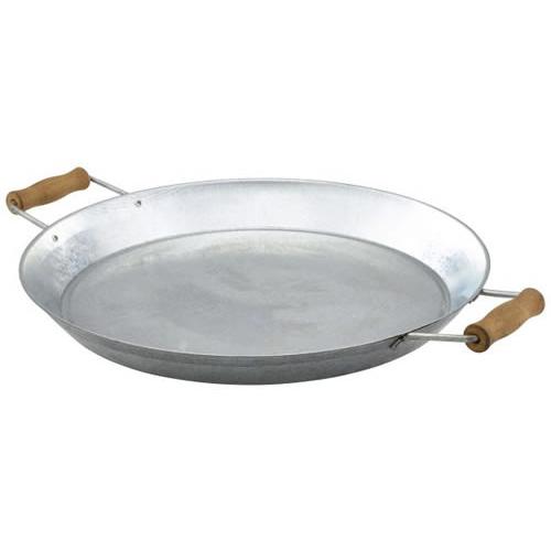 Paella Pan with Handles - Galvanised Steel - Presentation Only - 35.5cm (14&quot;)