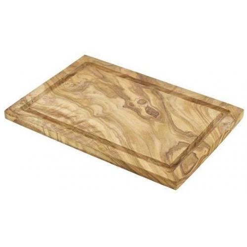 Serving Board with Juice Groove - Olive Wood  - Oblong - 30cm (11.8&quot;)