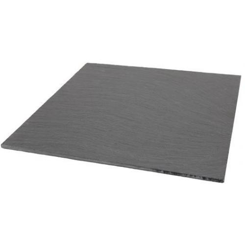 Square Plate - Deep - Clean Cut Edge - Slate - 28cm (11&quot;)