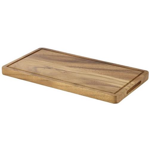 Serving Board with Juice Groove - Acacia Wood - Oblong - GN 1/3 - 32.5cm (12.8&quot;)