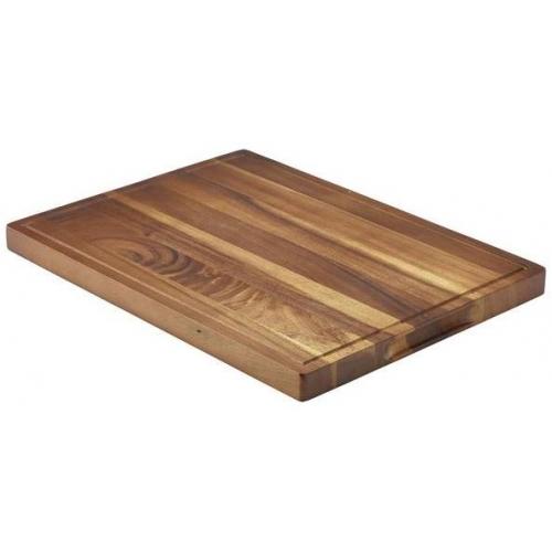 Serving Board with Juice Groove - Acacia Wood - Oblong - 40cm (15.75&quot;)