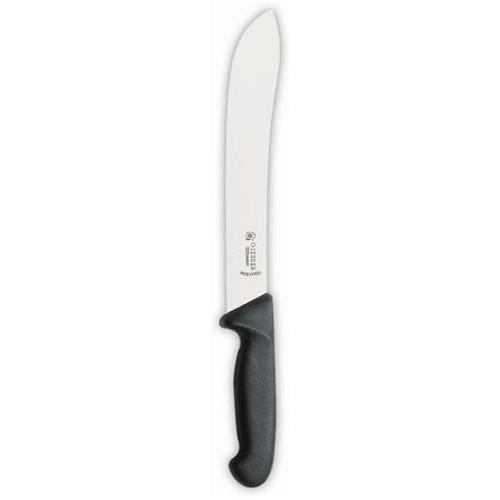 Butchers Steak Knife - Giesser - Black Handle - 24cm (9.5&quot;)