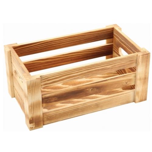 Wooden Crate - Light Rustic Finish - 27cm (10.6&quot;)