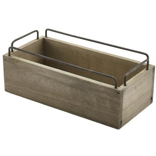 Industrial Wooden Storage Crate - 25cm (9.8&quot;)