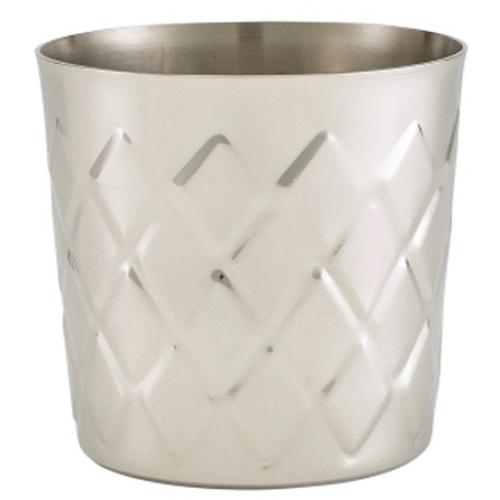 Serving Cup - Diamond Pattern - Stainless Steel - 41cl (14.4oz)