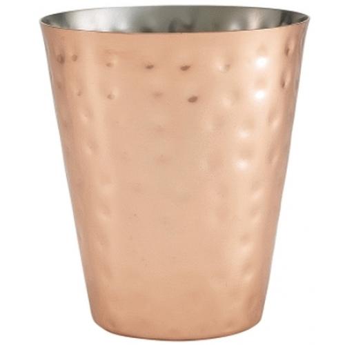 Serving Cup - Conical - Hammered Finish - Copper Plated - 41cl (14.4oz)