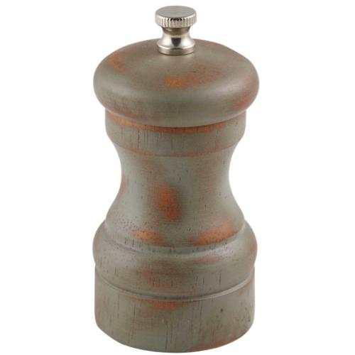 Salt or Pepper Mill - Antique Finish - Wood - 10cm (4&quot;)