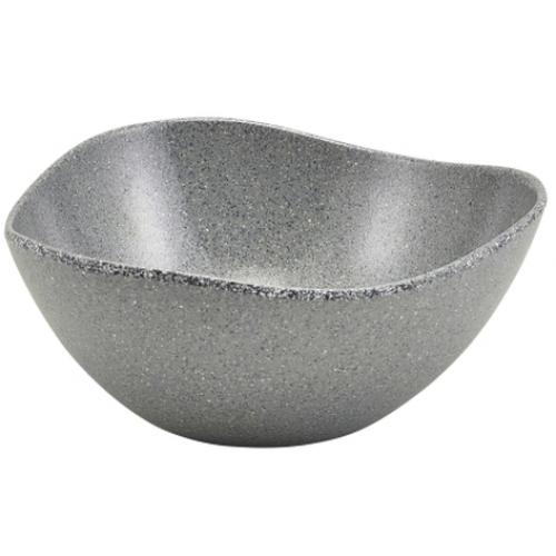 Buffet Bowl - Triangular - Melamine - Granite Effect - Grey - 2.5L (88oz)