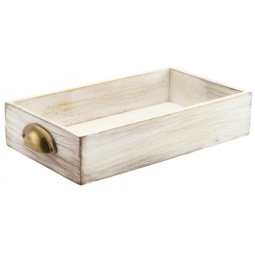 Display Drawer - Rustic White Wash - Acacia Wood - GN 1/3