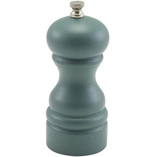 Salt or Pepper Mill - Olive Green - Wood - 13cm (5&quot;)