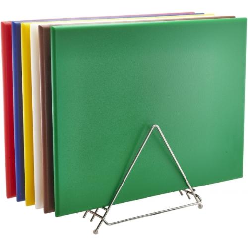 Chopping Boards - High Density - Set of 6 + Rack - Mixed Colours - 61cm (24&quot;)