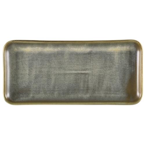 Plate - Narrow Rectangular - Terra Porcelain - Matt Grey - 27cm (10.6&quot;)