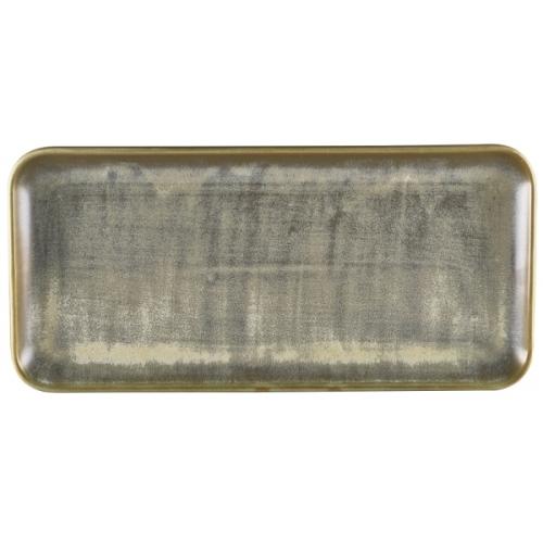 Plate - Narrow Rectangular - Terra Porcelain - Matt Grey - 36cm (14.2&quot;)