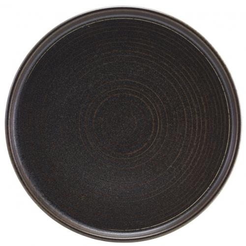 Presentation Plate - Low Profile - Terra Porcelain - Black - 25cm (10&quot;)