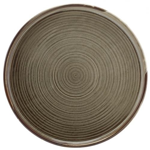 Presentation Plate - Low Profile - Terra Porcelain - Grey - 25cm (10&quot;)