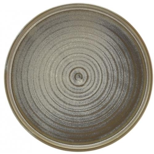 Presentation Plate - Low Profile - Terra Porcelain - Matt Grey - 18cm (7&quot;)