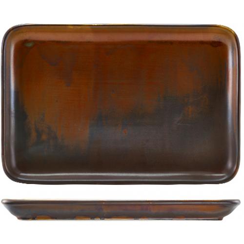 Plate - Rectangular - Terra Porcelain - Rustic Copper - 30cm (11.8&quot;)