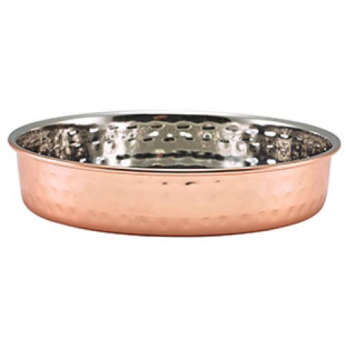 Presentation Plate - Hammered Finish - Copper Plated - 15cm (6&quot;)