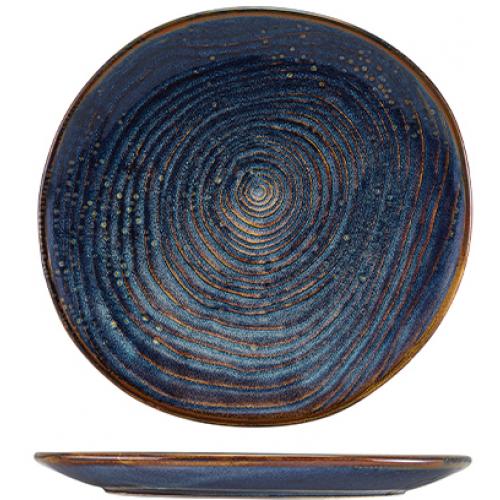 Coupe Plate - Organic - Terra Porcelain - Aqua Blue - 25cm (10&quot;)