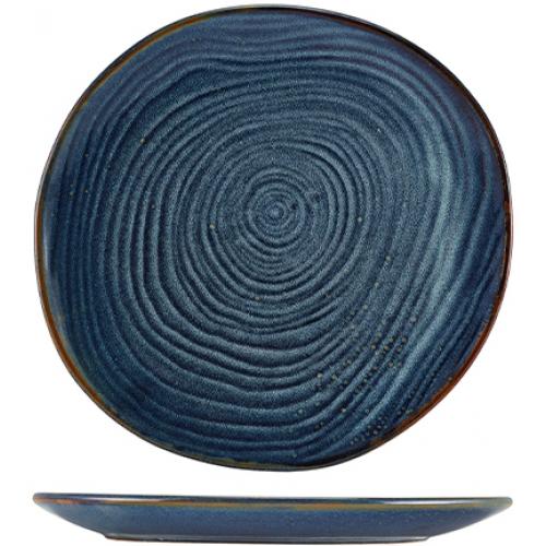 Coupe Plate - Organic - Terra Porcelain - Aqua Blue - 28.5cm (11.25&quot;)